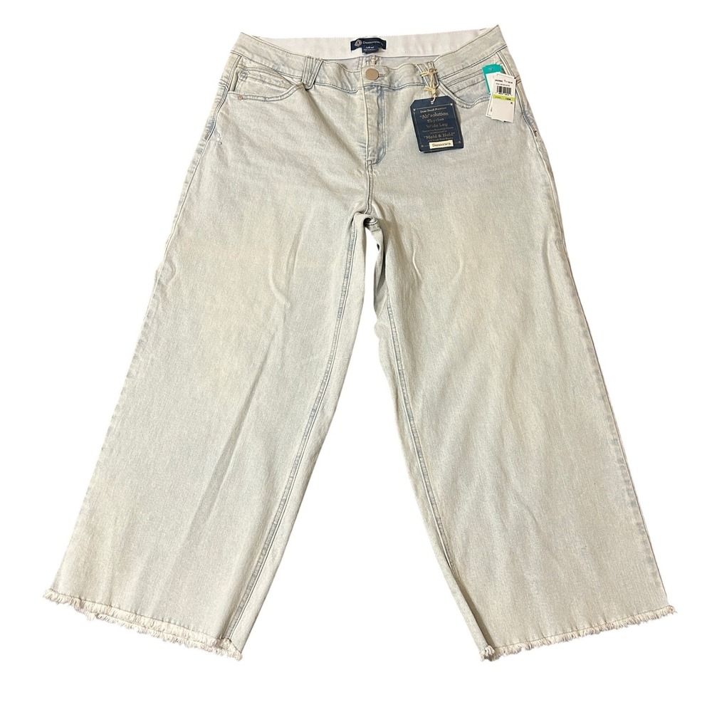 Democracy Ab'solution Skyrise Wide Leg Jeans Womens 18W Light Blue 36x26